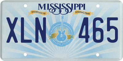 MS license plate XLN465