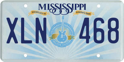 MS license plate XLN468