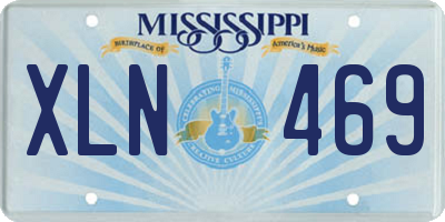 MS license plate XLN469