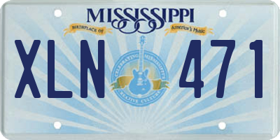 MS license plate XLN471