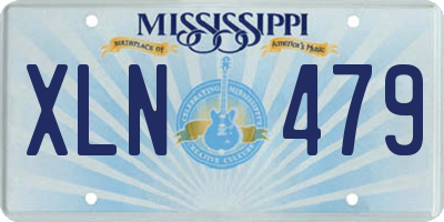 MS license plate XLN479