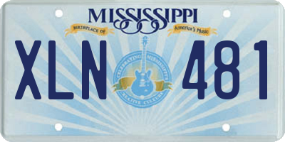 MS license plate XLN481