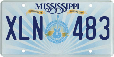 MS license plate XLN483