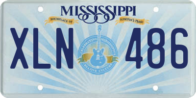 MS license plate XLN486