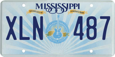 MS license plate XLN487