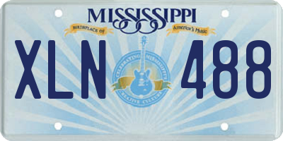 MS license plate XLN488