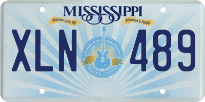 MS license plate XLN489