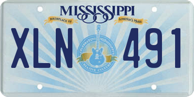 MS license plate XLN491