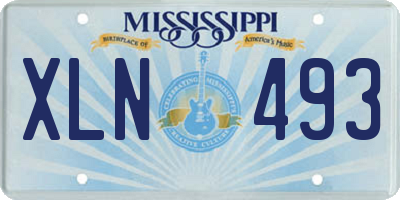 MS license plate XLN493