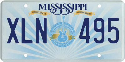 MS license plate XLN495