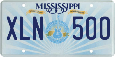 MS license plate XLN500
