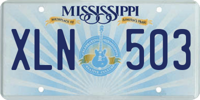 MS license plate XLN503