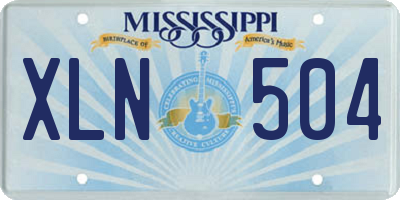 MS license plate XLN504