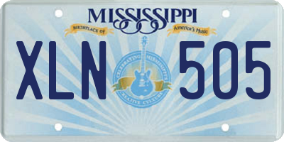 MS license plate XLN505