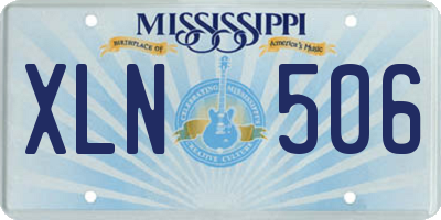 MS license plate XLN506