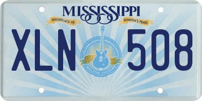 MS license plate XLN508