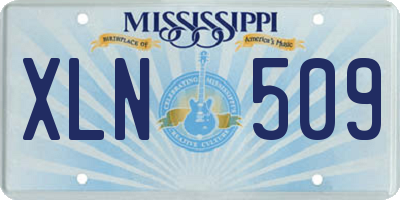 MS license plate XLN509