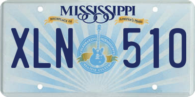 MS license plate XLN510