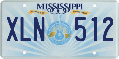MS license plate XLN512