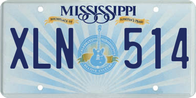 MS license plate XLN514