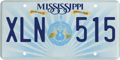MS license plate XLN515