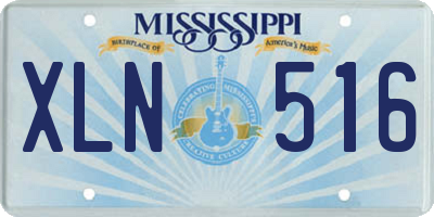 MS license plate XLN516