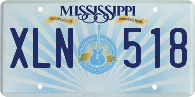 MS license plate XLN518