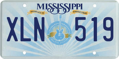 MS license plate XLN519