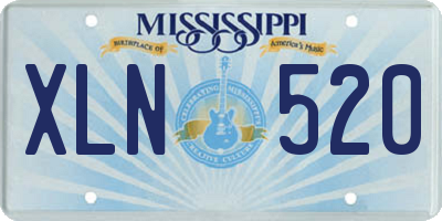 MS license plate XLN520