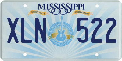 MS license plate XLN522