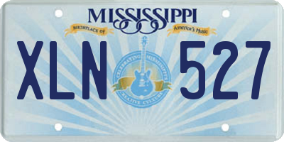 MS license plate XLN527
