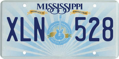 MS license plate XLN528
