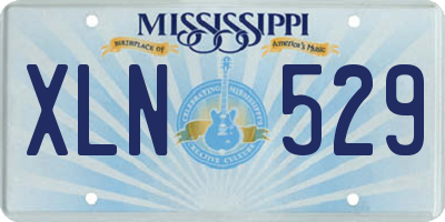 MS license plate XLN529
