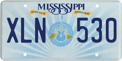MS license plate XLN530