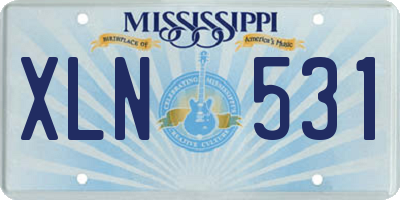 MS license plate XLN531