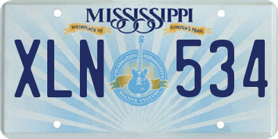 MS license plate XLN534