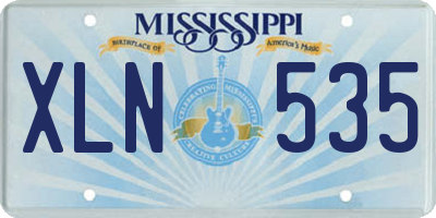 MS license plate XLN535