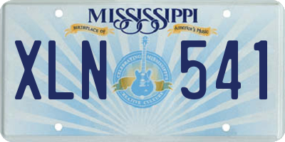 MS license plate XLN541