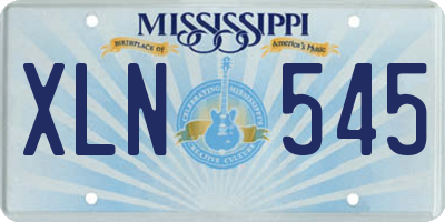 MS license plate XLN545
