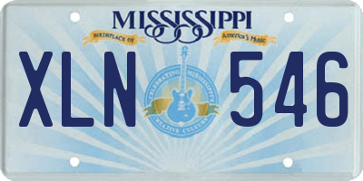 MS license plate XLN546