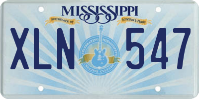 MS license plate XLN547