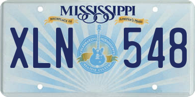 MS license plate XLN548