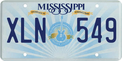 MS license plate XLN549