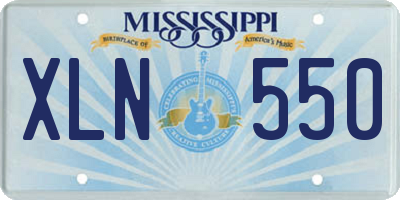 MS license plate XLN550