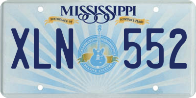 MS license plate XLN552