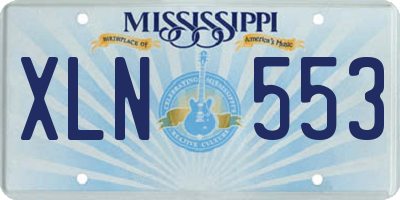 MS license plate XLN553