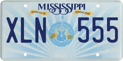 MS license plate XLN555