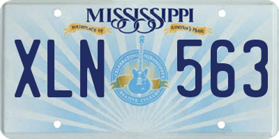 MS license plate XLN563