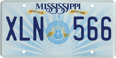 MS license plate XLN566