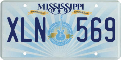 MS license plate XLN569